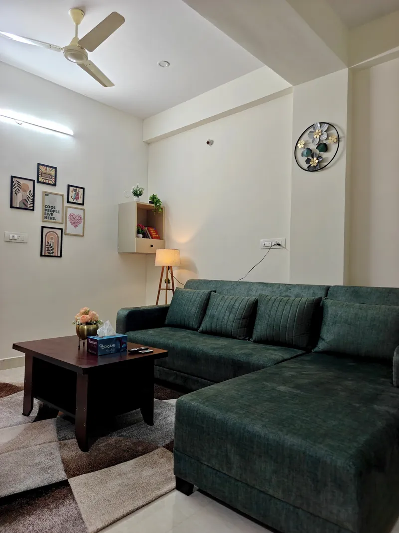 Living room at The Cozy Taana homestay in Hoskote